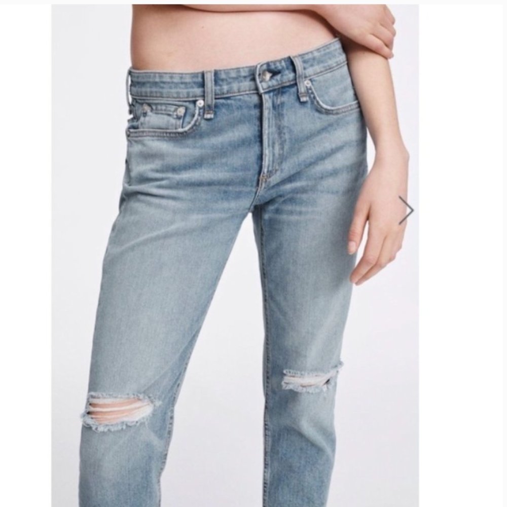 Rag & Bone Dre Low-Rise Ankle Slim Boyfriend Jeans - Picture 5 of 7